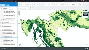 Biodiversity sensitivity maps of Croatia.