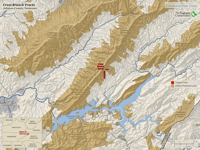 A map features blue areas for water and brown and light brown areas for mountains and valleys.