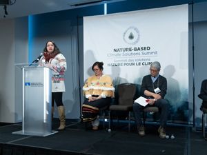 Diandra Bruised Head spoke on a panel about examples of Indigenous-led nature-based climate solutions.