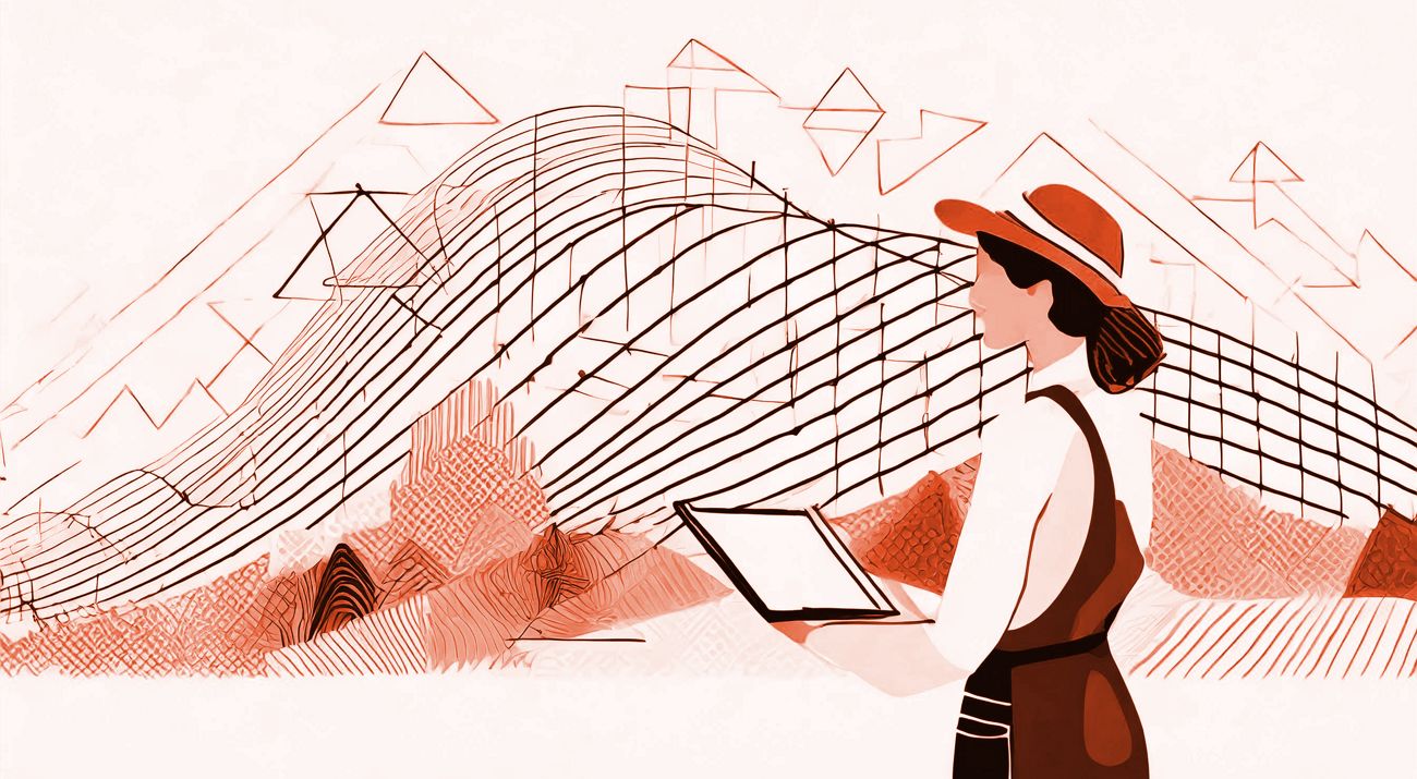 An illustration of a conservation practitioner