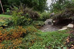 A stormwater retention site in Kemble Park, Philadelphia.