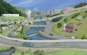 An illustration depicts a fragmented landscape.