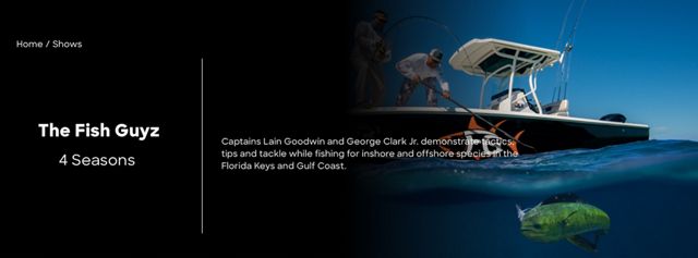 Captains Lain Goodwin and George Clark Jr. demonstrate tactics, tips and tackle while fishing for inshore and offshore species in the Florida Keys and Gulf on Discovery Channel's The Fish Guyz series.