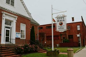 A photo of Pocomoke City's city hall building.