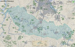 Duck River watershed map.