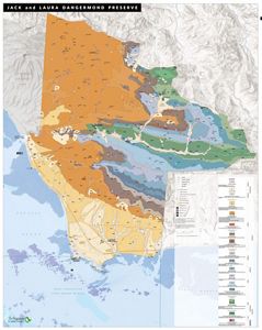 Geology map of the Dangermond Preserve.
