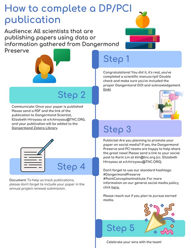 Infographic of how to complete a PCI/DP publication