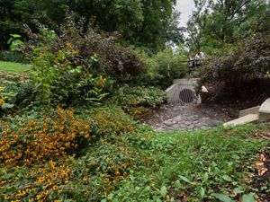 A stormwater retention site in Kemble Park, Philadelphia.