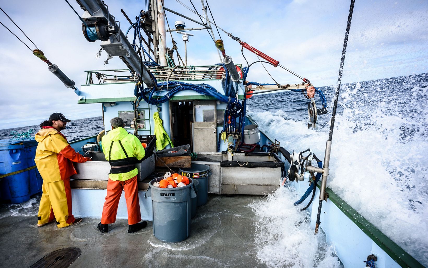 On board a dungeness crab fishing boat We are committed to enduring conservation outcomes in the California Dungeness crab fishery, the fishery on the forefront of tackling this challenge on the West Coast.  © David Hills Photography