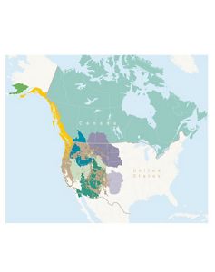 A map of the western U.S. and Canada.