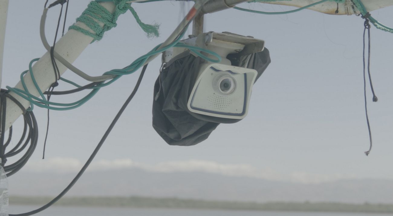 A camera on a boat.