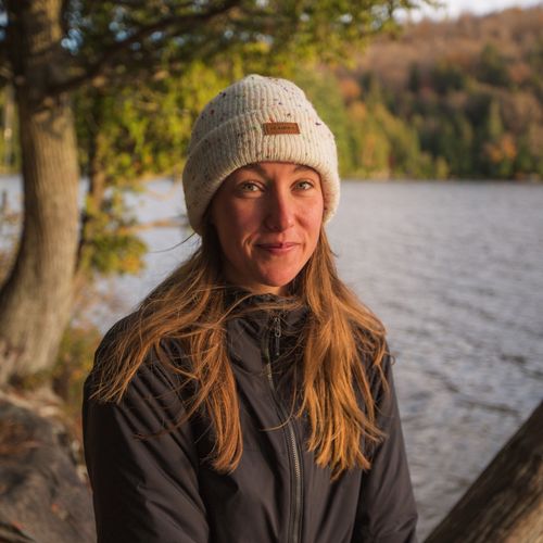 Person sitting in nature.