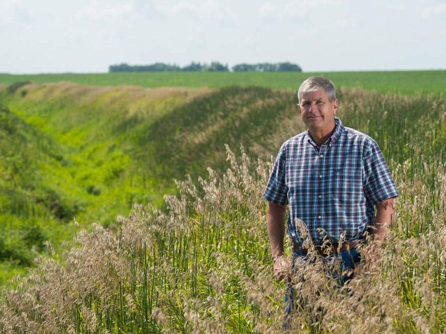 Tim Smith grows soybeans and corn using climate-friendly techniques. 