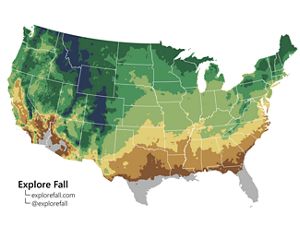 A map of the United States dedicates different colors to regions of the country.