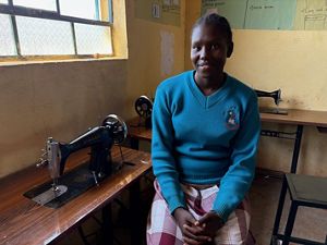 Juster Amanikwar at her school. 