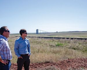 TNC’s Justin Loyka and Rusty Bell, director of Gillette’s Office of Economic Transition.