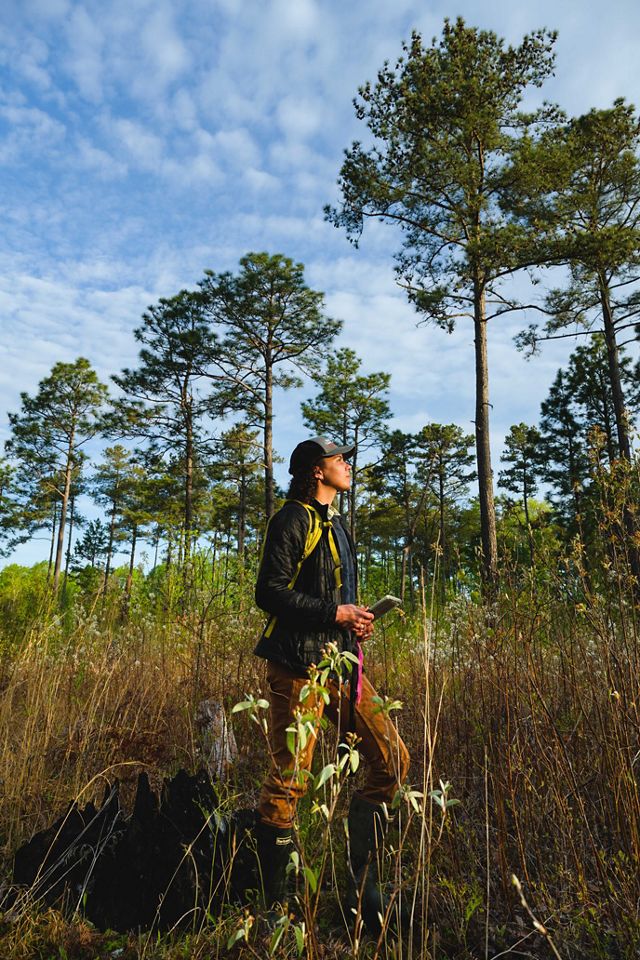 Lauren Goodman, TNC Conservation Coordinator, at Black Ankle Preserve in North Carolina.