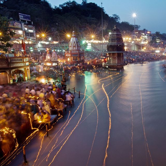 The Ganges River at night