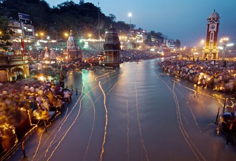 The Ganges River at night