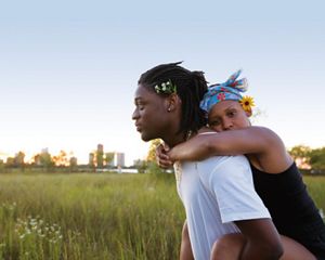 Veasna Johnson and Anthony Okocha celebrate the first day of summer with a picnic at Chicago’s Montrose Beach Dunes, Illinois.