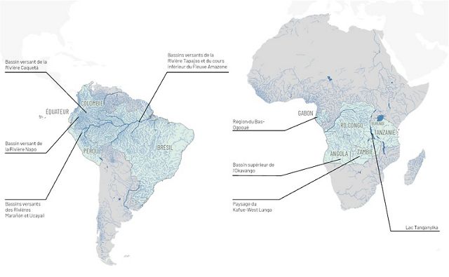 Carte montrant l’emplacement des projets de pêche en eau douce dans le monde en 2026