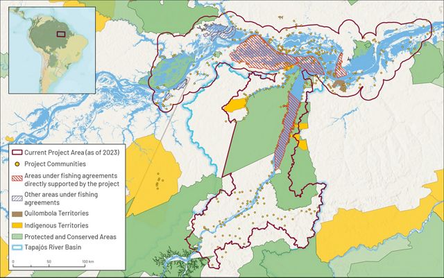 Map of project area in Brazil.