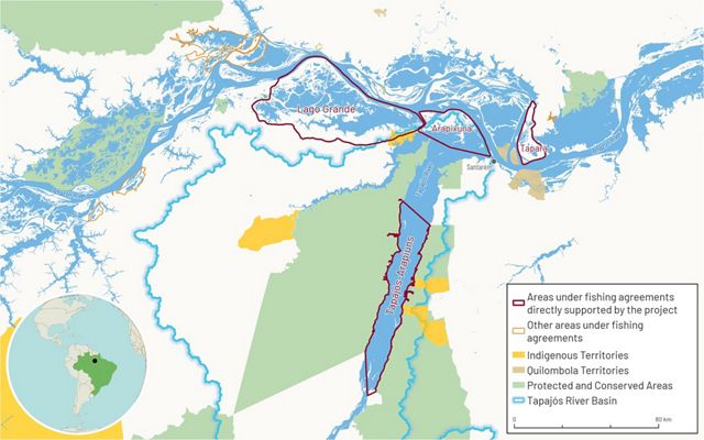 Map of project area in Brazil.