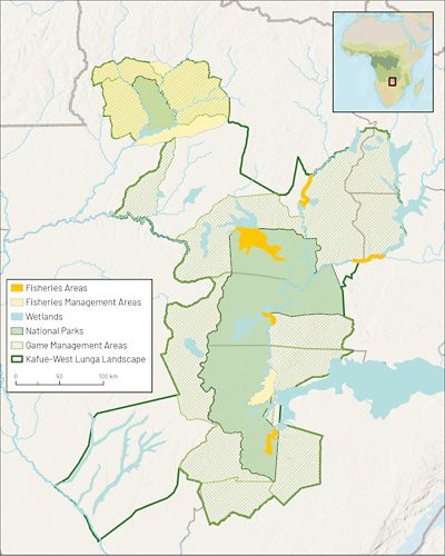 Map of project area in Zambia.