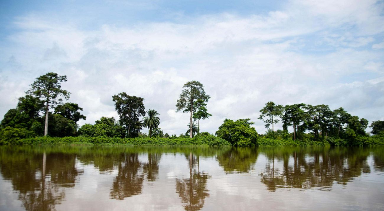 Scenic view along the Ogooue River, Gabon