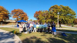  Student Conservation Association (SCA) students help with urban tree planting in Gary, Indiana.