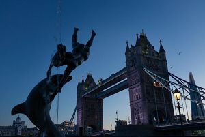 Tower Bridge at night. London, England.