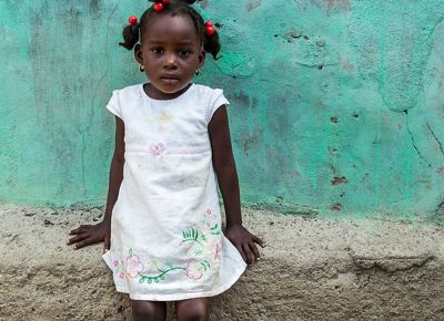 A girl from the town of Caracol, Haiti