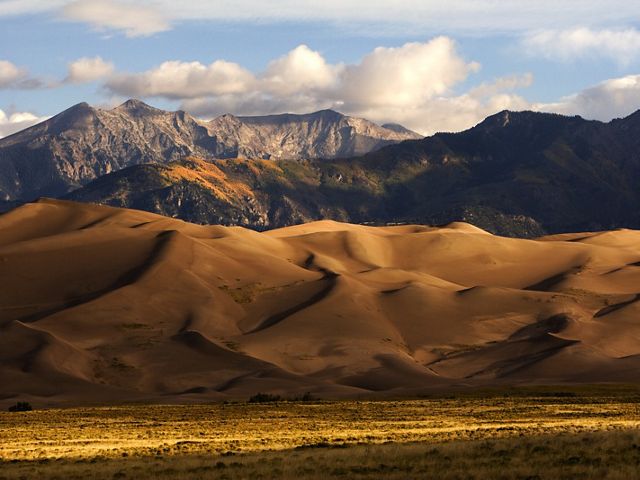 A landscape shot of Great Sand Dunes National Park in Colorado.
