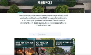 A screenshot of the GSI Impact Hub resources webpage.