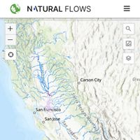 Screenshot of the Natural Flows Database