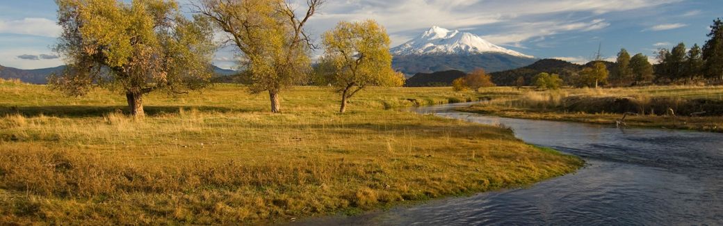 The flowing Shasta River