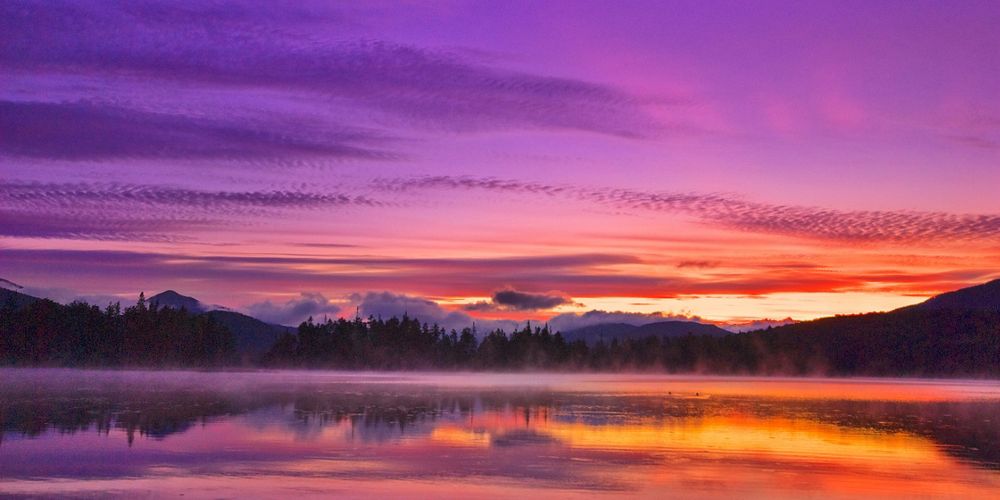 Adirondacks at sunset.