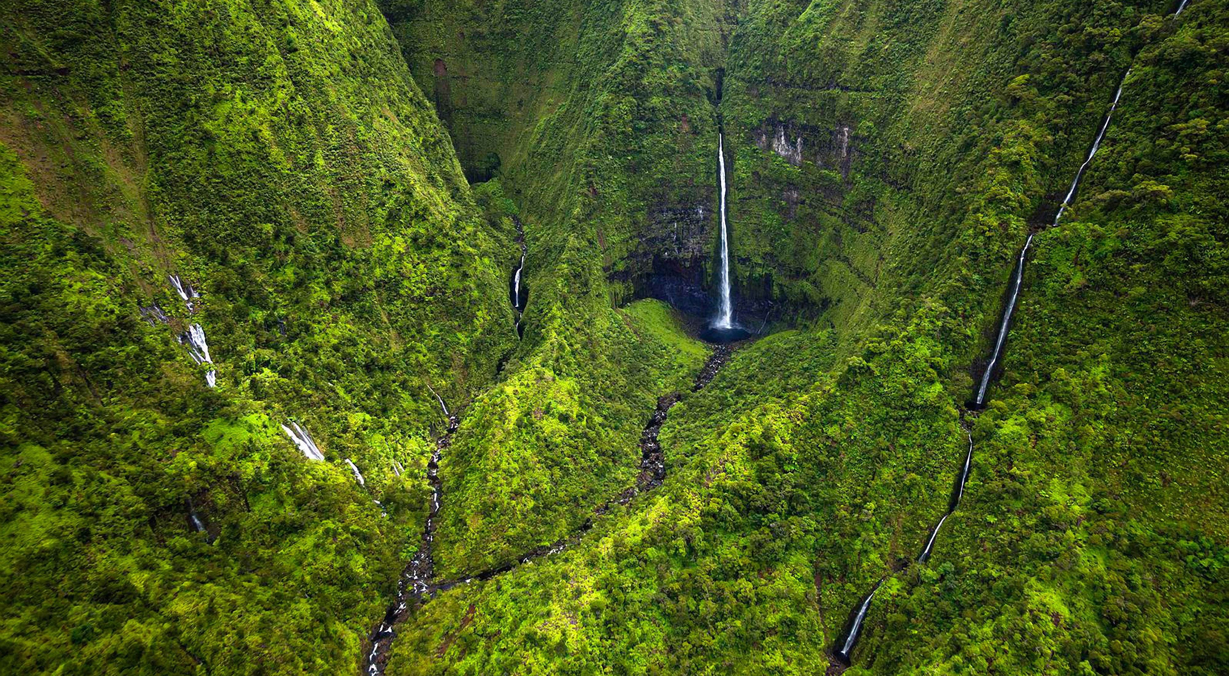 Located at the head of Wainiha Valley, Kauai, Hawaii.