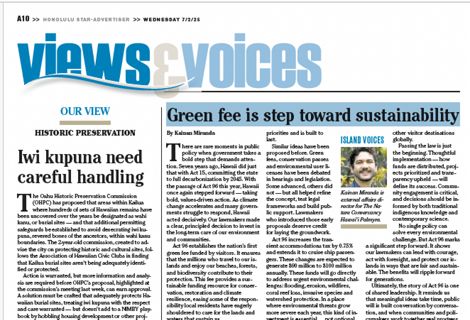 Screen grab of a newspaper page featuring Kainan's op ed.