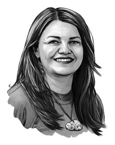 A headshot illustration of Aneika Young smiling.