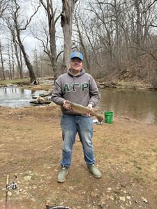 Hunter Rippon holding a fish.