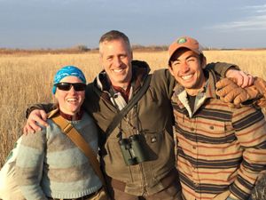 (From left to right) Fellow Katherine Hogan, Director of Science Chris Helzer, and Fellow Eric Chien.