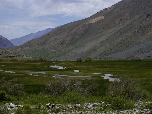 Humedal altoandino en Cruz de Piedra, San José de Maipo, Chile Mediterráneo