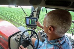 farmer in tractor.