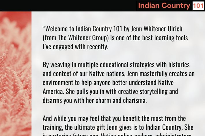 A testimonial from Amy Besaw Memford from the Harvard Project on American Indian Economic Development.