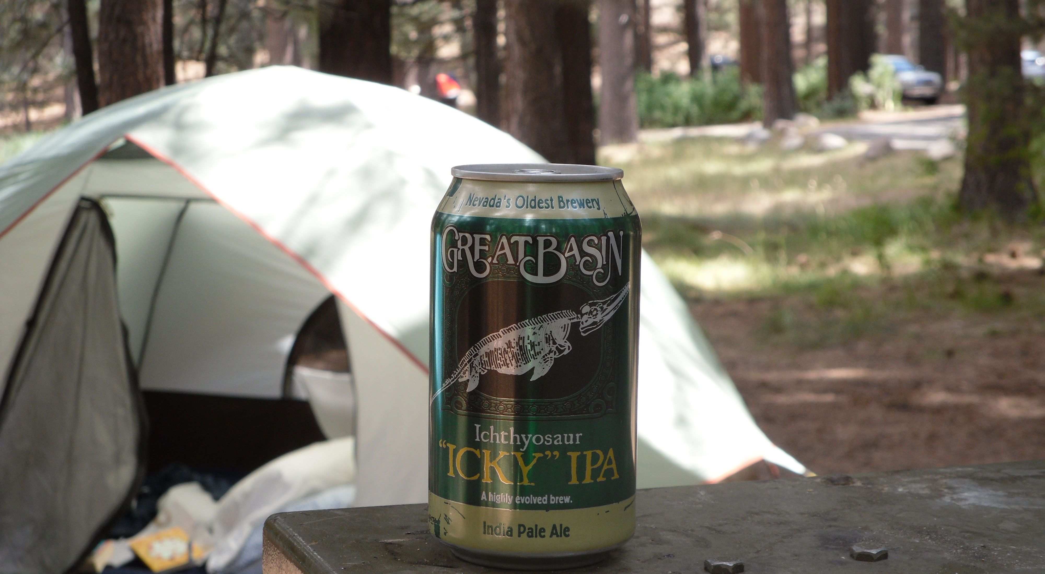 Camping with an IPA from OktoberForest participant brewery Great Basin in Nevada.