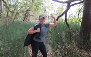 along the Blue River.