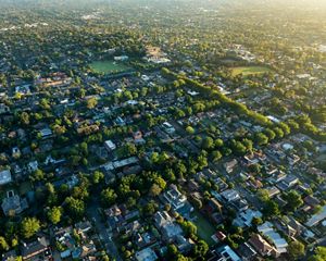 Melbourne suburb at sunrise