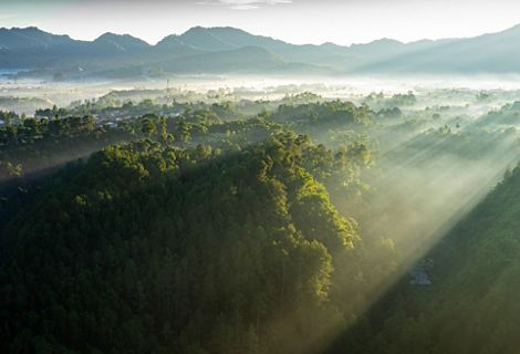 Amazing Sindoro and Sumbing Mountain.
