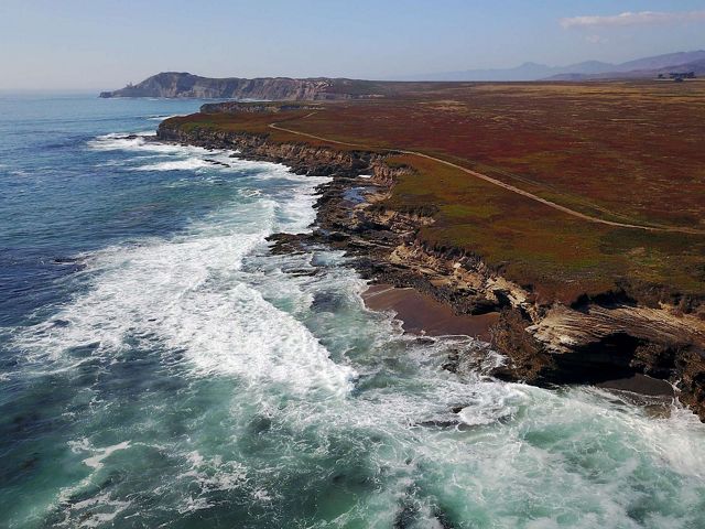 The dramatic coast of the Jack and Laura Dangermond Preserve